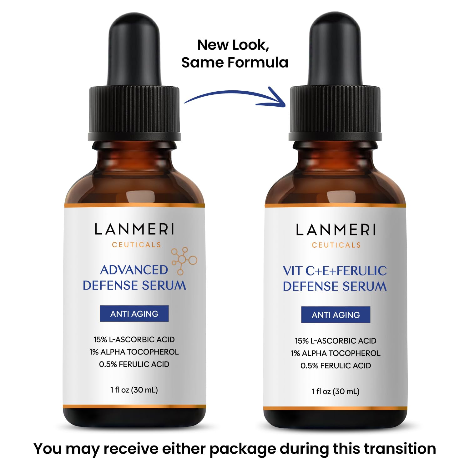 Amazon.com: Lanmeri Ceuticals 15% Vitamin C + E + Ferulic Serum